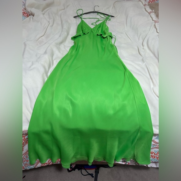 FARM Rio Lime Green Slip Dress S - Picture 5 of 6